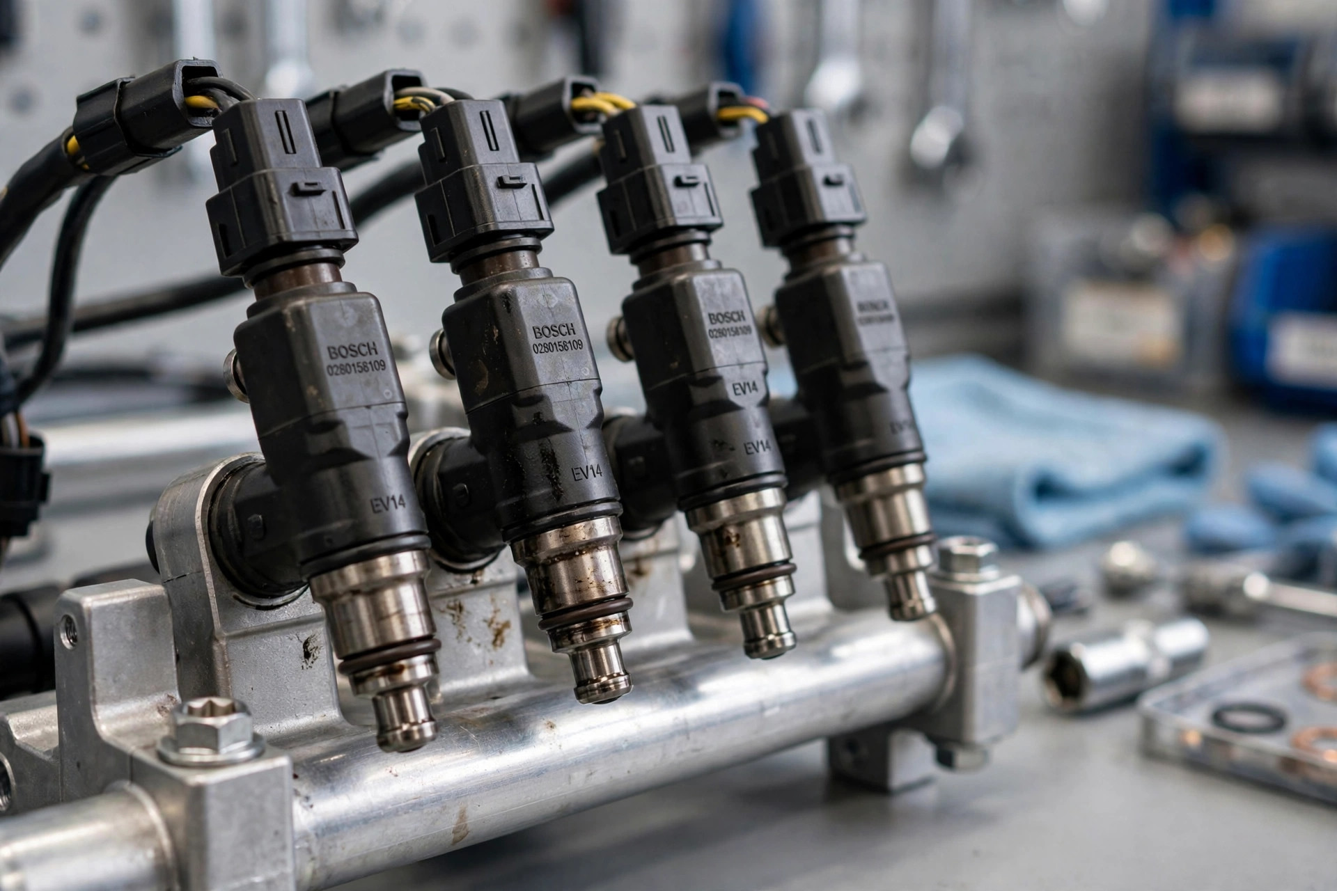 Fuel injectors related to fuel and air system OBD2 trouble codes
