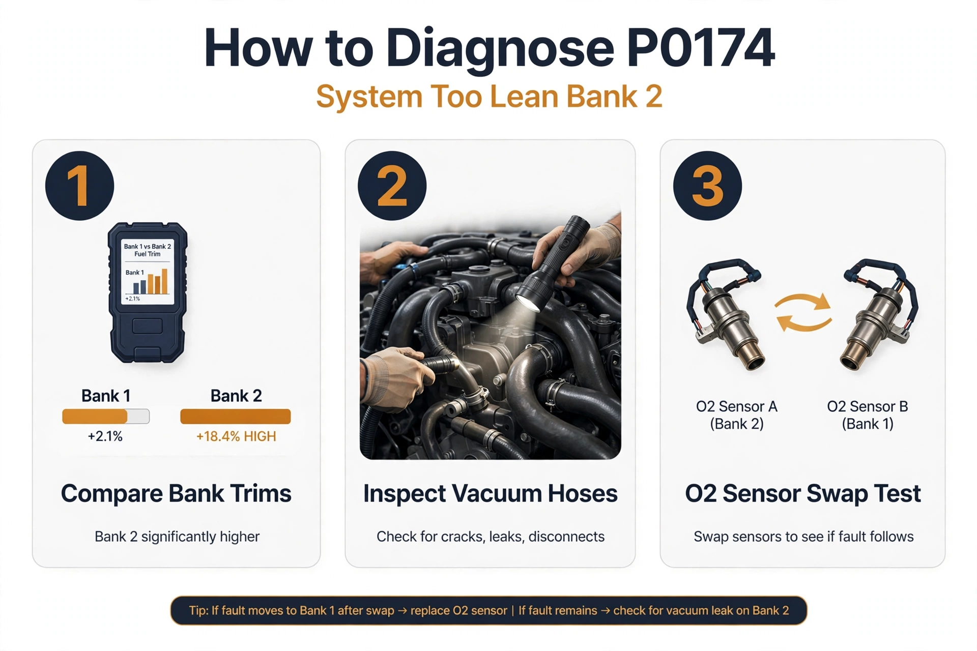 How to diagnose P0174 code