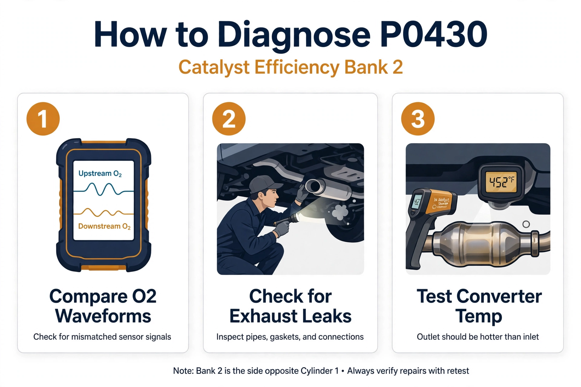 How to diagnose P0430 code