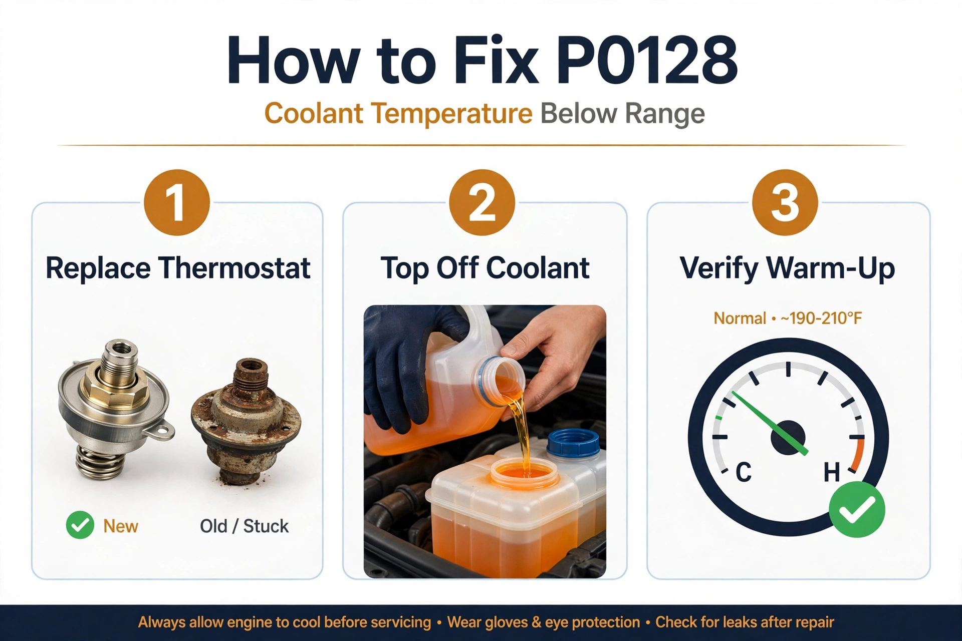 How to fix P0128 code