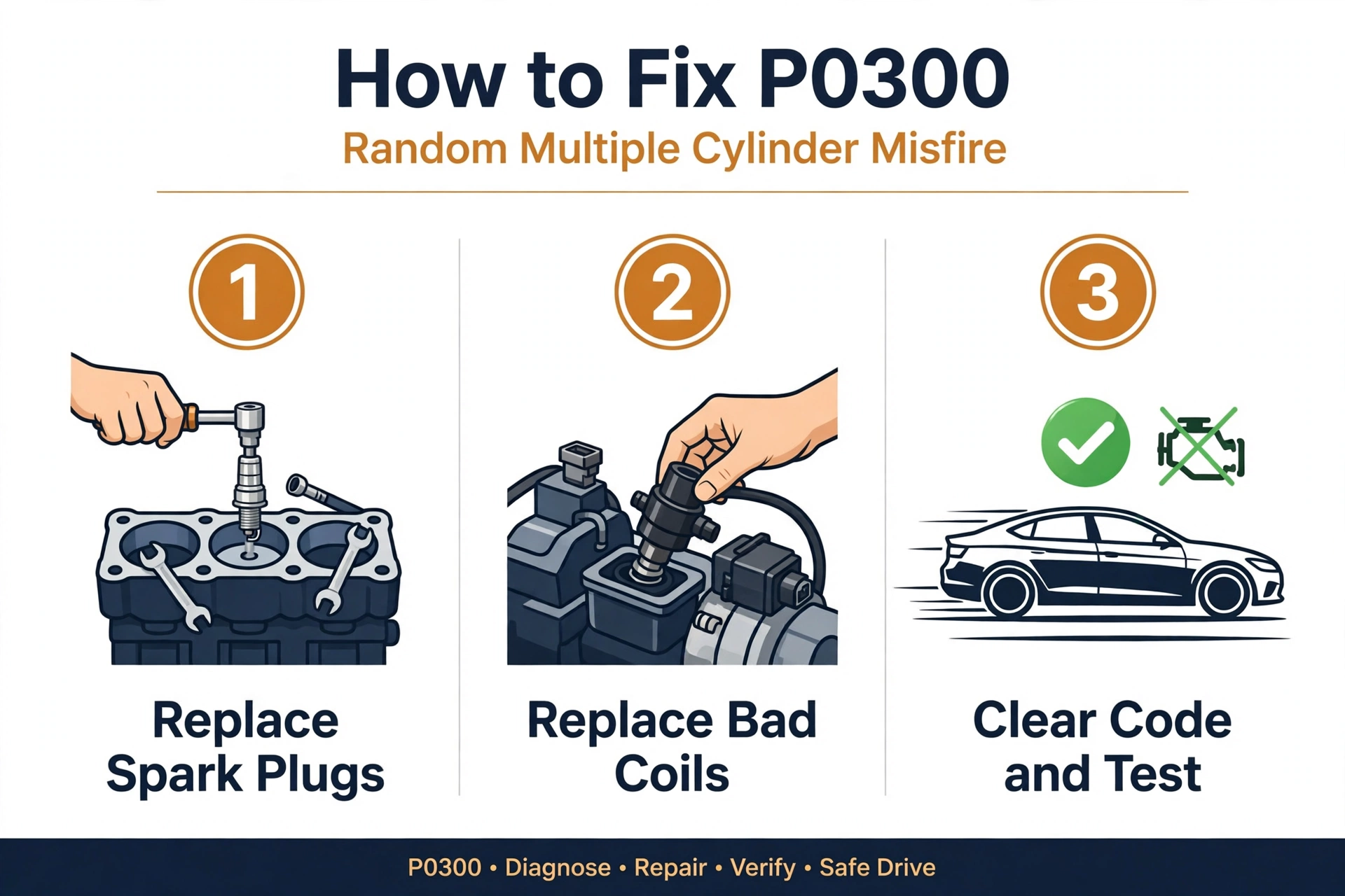 How to fix P0300 code