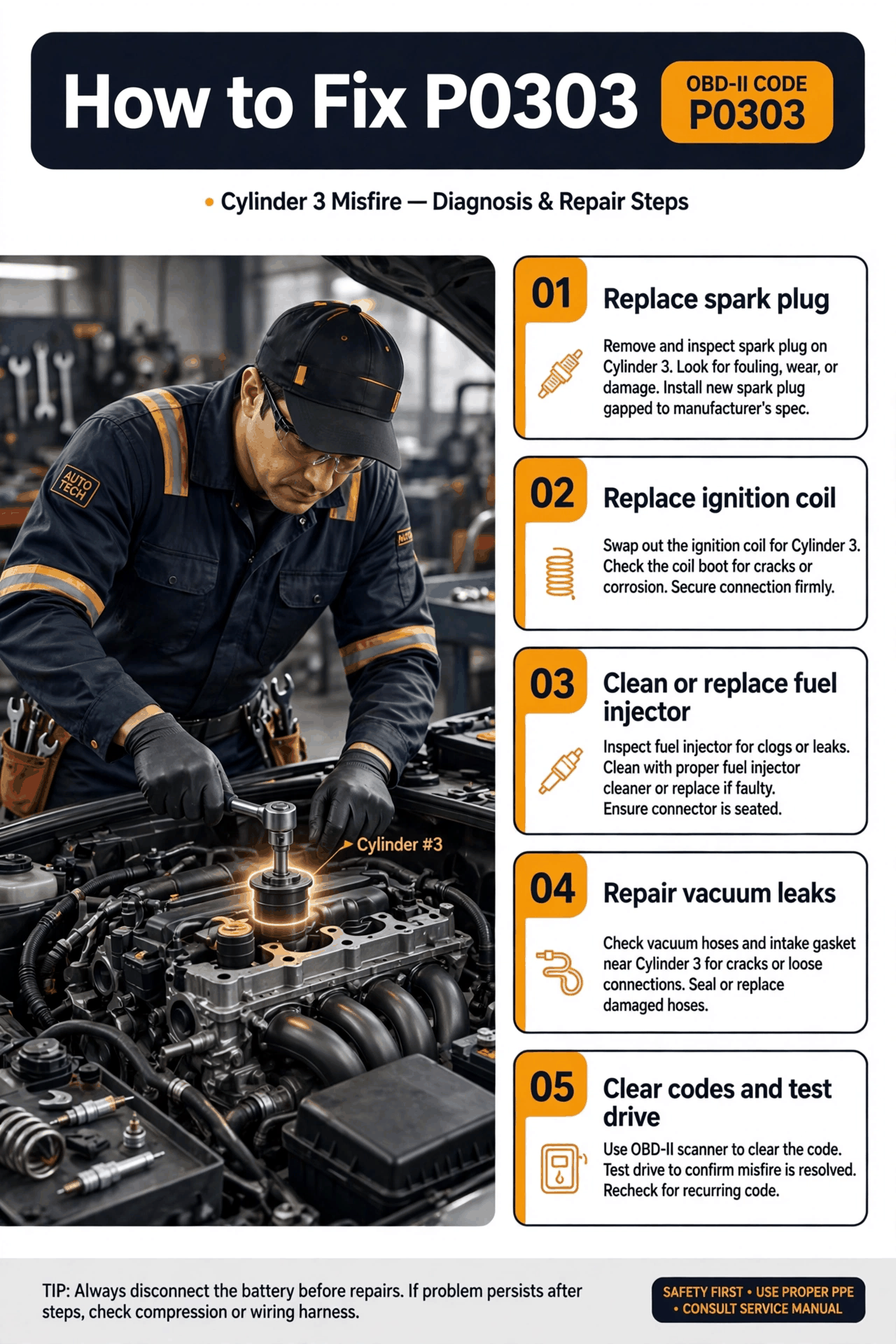 How to fix P0303 code