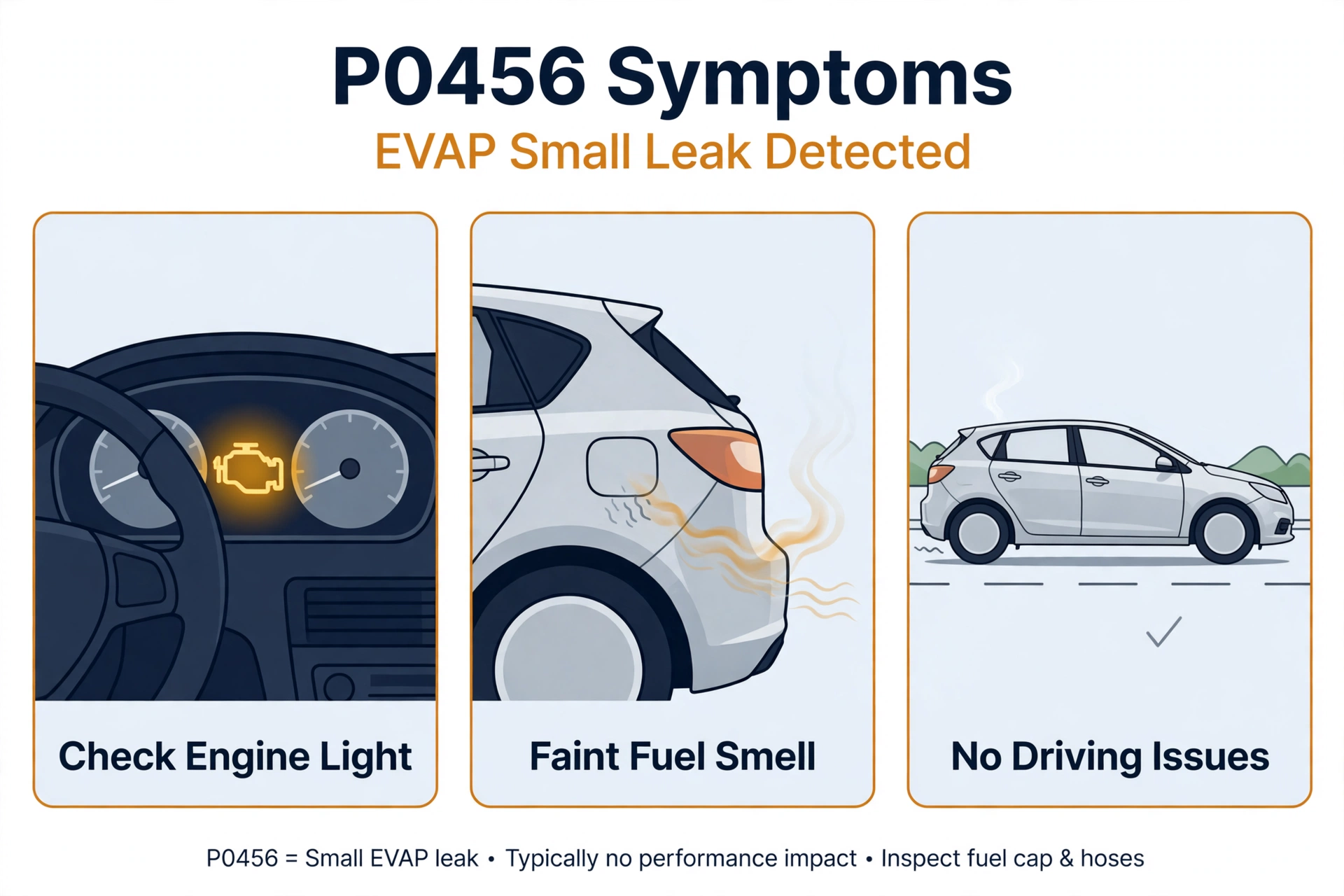 P0456 code symptoms infographic